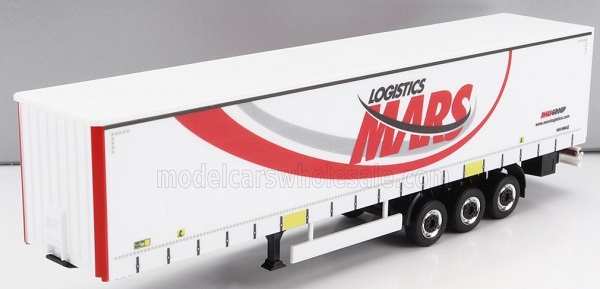 Модель 1:87 TRAILER Trailer For Truck Mars Logistic Transports - Rimorchio Telonato, White