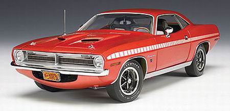 plymouth barracuda gran coupe / tor red with white strobe stripe H61-50725 Модель 1:18