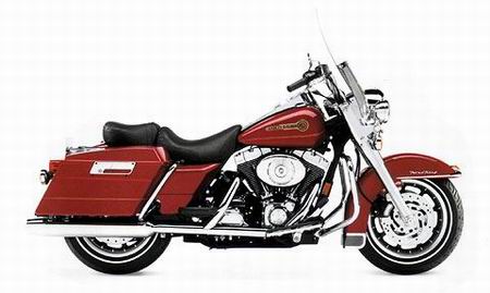 Модель 1:12 Harley-Davidson FLHRI Road King Motorcycle - fire engine red - Fire/Rescue