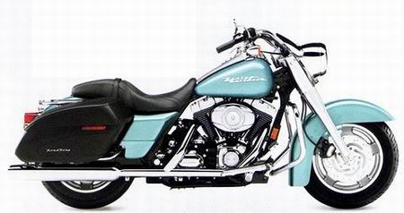 harley-davidson flhrs road king custom motorcycle - suede blue pearl H61-81028 Модель 1:12