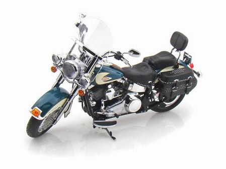 Модель 1:12 Harley-Davidson FLSTC Heritage Softail Classic Turquoise / Antique White
