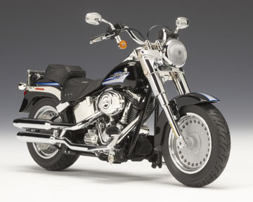 Модель 1:12 Harley-Davidson FLSTF Fat Boy - vivid black