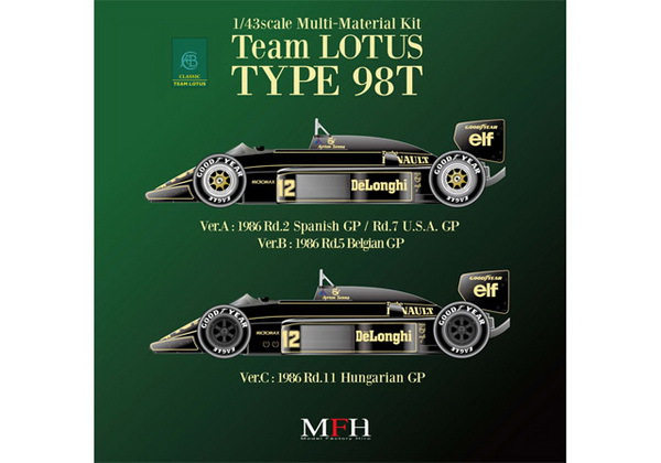 Модель 1:43 Lotus 98T №2 ver.B Belgian GP (KIT)