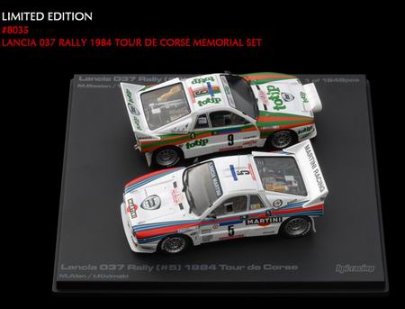 lancia 037 rally tour de corse memorial set (2 cars) (markku allan alen - ilkka kivimaki / miki biasion - tiziano siviero) HPI.8035 Модель 1:43