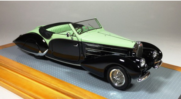 Модель 1:43 Bugatti T57C Aravis Gangloff Ch.№57710 Current Car - black/light green (L.E.90pcs)