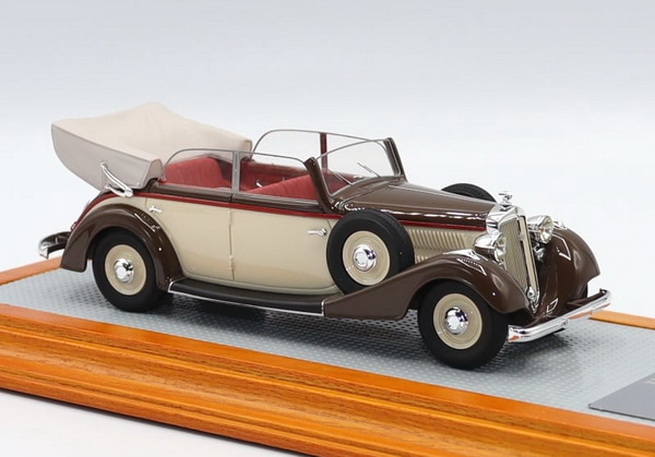 Модель 1:43 Horch 830 BL Cabriolet - 1936 - Beige/Maroon Original & Current Opened Car (L.e. 30 pcs.)