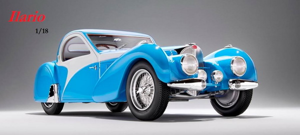 bugatti t57sc atalante 1937 sn57523 restoration white/blue IL1811 Модель 1:18