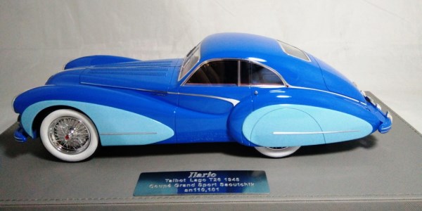 Модель 1:18 Talbot-Lago T26 Coupe Grand Sport Saoutchik Ch.№110.101 Current Car - 2-tones blue