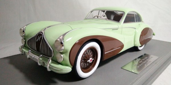 Модель 1:18 Talbot-Lago T26 Coupe Grand Sport Saoutchik Ch.№110.101 Original Car - green/maroon (L.E.60pcs)