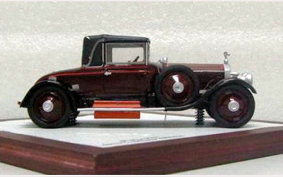 rolls-royce silver ghost doctor coupe dansk ch.№49re convertible (closed) - burgundy black IL43046f Модель 1:43