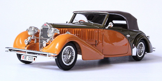 Модель 1:43 Bugatti T57 Cabrio Graber Ch.№57444 Closed Top - orange/marron