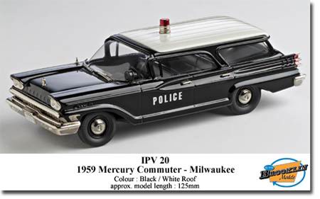 mercury commuter «police milwaukee» - black/white IPV20 Модель 1:43