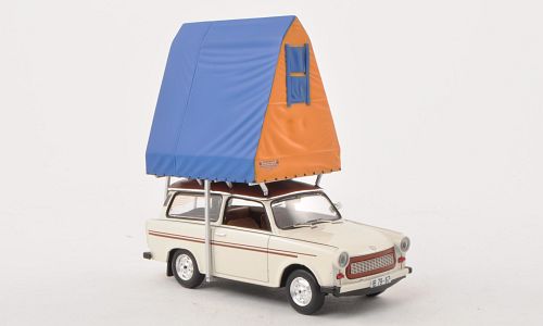Модель 1:43 Trabant 601 Kombi с палаткой - cream