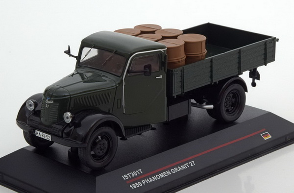 Модель 1:43 Phanomen Granite 27 (бортовой грузовик с бочками) - dark green