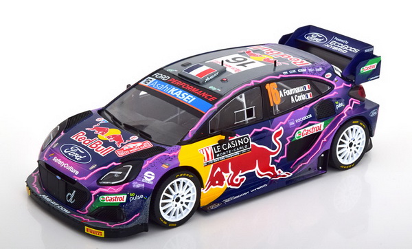 ford puma rally1 #16 "red bull m-sport ford wrt" fourmaux/coria rally monte carlo 2022 18RMC111 Модель 1:18