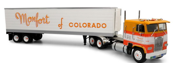 freightliner fla coe tractor w/ reefer trailer: monfort of colorado 43-0366 Модель 1:43