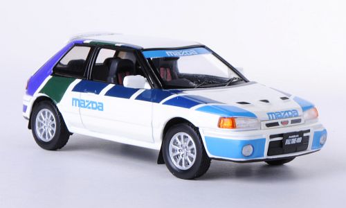 Модель 1:43 Mazda 323 GT Ae - white/blue