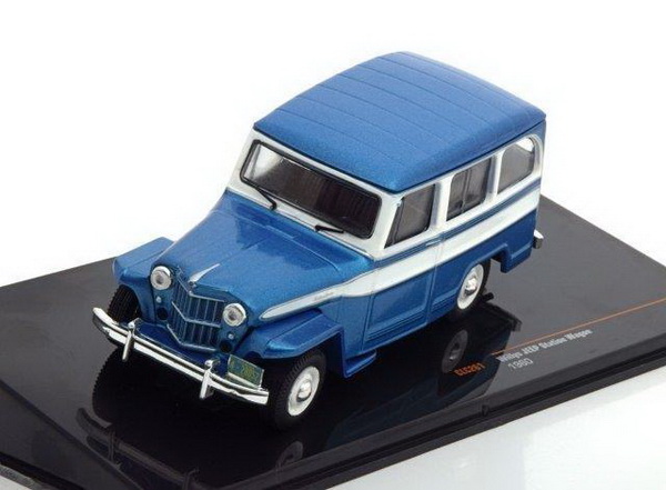 Модель 1:43 Jeep Willys Station Wagon 4x4 - blue met/white
