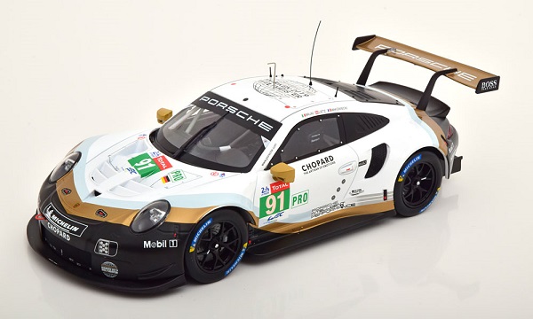 Porsche 911 (991) RSR №91, 24h Le Mans 2019 Lietz/Bruni/Makowiecki LEGT18023 Модель 1:18