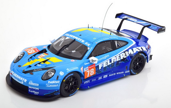 Porsche 911 RSR №78, 24h Le Mans 2020 Beretta/Felbermayr/van Splunteren LEGT18063 Модель 1:18