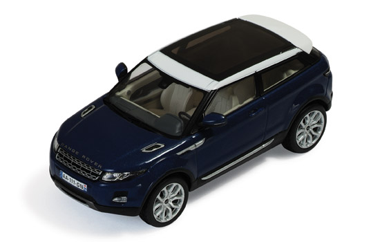 Модель 1:43 Range Rover Evoque (3-door) - baltic blue/white