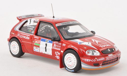 Модель 1:43 Citroen Saxo S1600 KIT-Car №1 Winner Rally Portugal (Armindo Araujo - Miguel Ramalho)