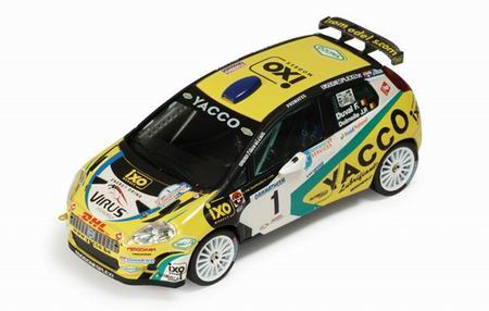 Модель 1:43 FIAT Punto S2000 №1 «Yacco / iXO» Winner Rallye Condroz (Francois Duval - J.P.Delemelle) (special Coffret Box)