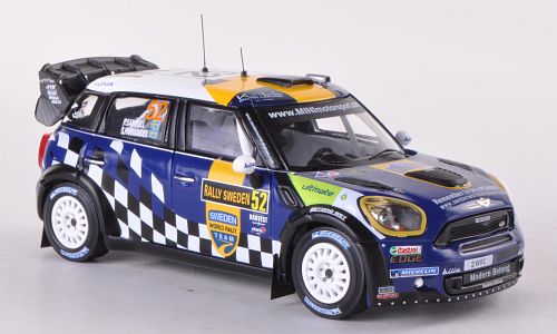 mini john cooper works №52 rally sweden (patrik sandell - staffan parmander) RAM493 Модель 1:43