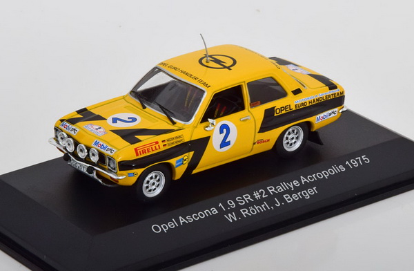 Модель 1:43 Opel Ascona 1.9 SR No.2, Rally Acropolis 1975 Röhrl/Berger