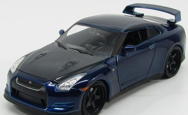 Модель 1:24 NISSAN Brian's Gt-r R35 2007 - Fast & Furious Vii (2015), Blue Met Carbon