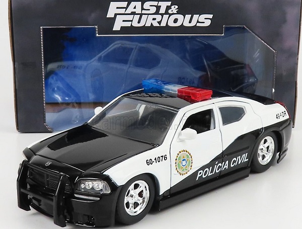 DODGE Charger Srt8 Police 2006 - Fast & Furious, White Black