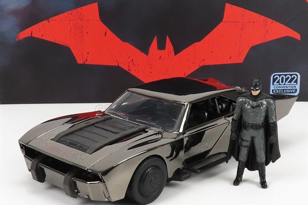 Модель 1:24 BATMAN Batmobile With Figure 2022 - The Batman Movie, Chrome