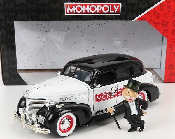chevrolet master with mr. monopoly figure 1939, white black 253255048-33230 Модель 1:24
