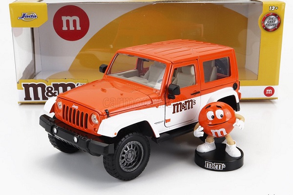 Модель 1:24 JEEP Wrangler With M&m's Figure (2007), Orange White