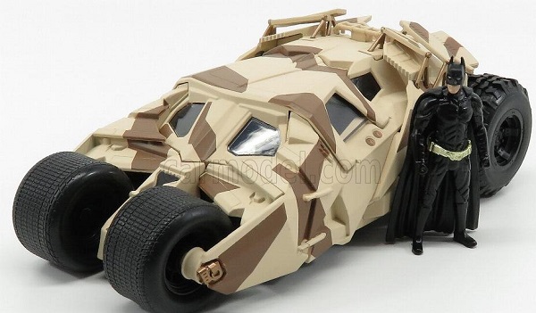 Модель 1:24 BATMAN Batmobile - The Dark Knight Rises Camouflage Tumbler With Batman Figure 2008, Miltary Sand