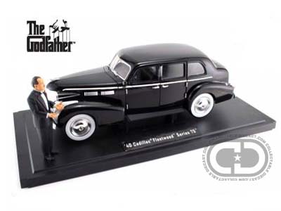 Модель 1:18 Cadillac Fleedwood Series 75 The Godfather with Marlon Brando figurine
