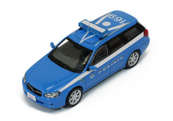 Модель 1:43 Subaru Legacy Wagon «Polizia» (полиция Италии) - blue