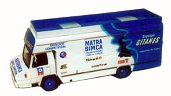 berliet stradair race transporter «matra simca gitanes» (pre-painted kit) JPS226 Модель 1:43