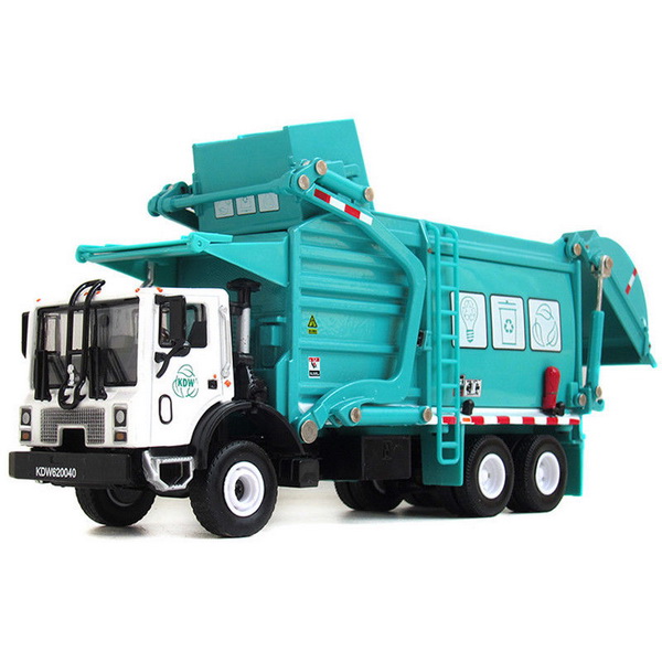 Модель 1:43 Mack TerraPro Refuse Truck with Heil Half/Pack Freedom Front Loader - white/turquoise