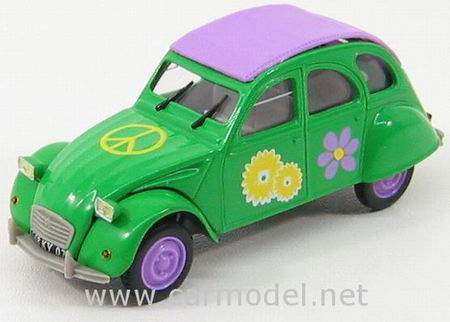 citroen 2cv 6 «hippy» - green violet ED007 Модель 1:43