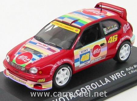 Модель 1:43 Toyota Corolla WRC №46 «Alice» Rally Monza (Valentino Rossi - Carlo Cassina) - red