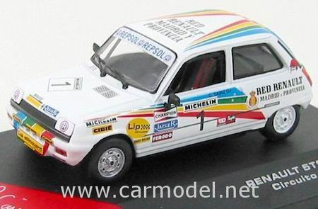 Модель 1:43 Renault 5 TS Turbo №1 2nd Estoril (Carlos Sainz) - white