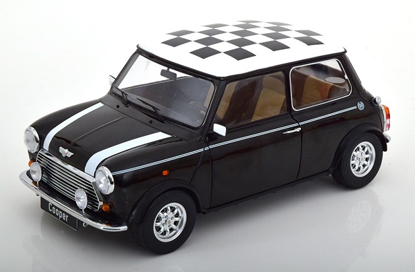 Mini Cooper LHD black white Chequered Flag KKDC120055L Модель 1:12