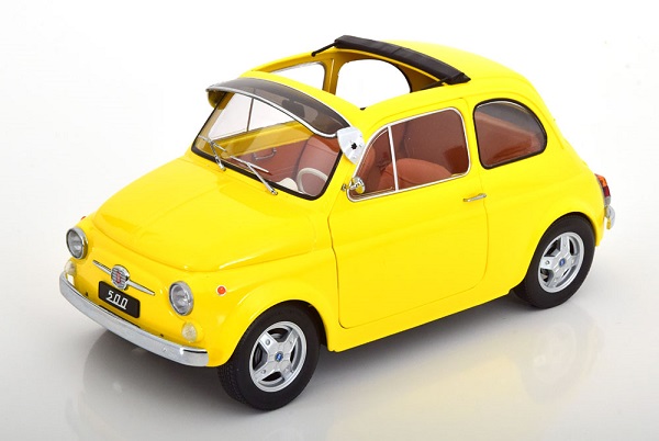 FIAT 500 F Custom with removable soft top - 1968 - yellow KKDC120064 Модель 1:12