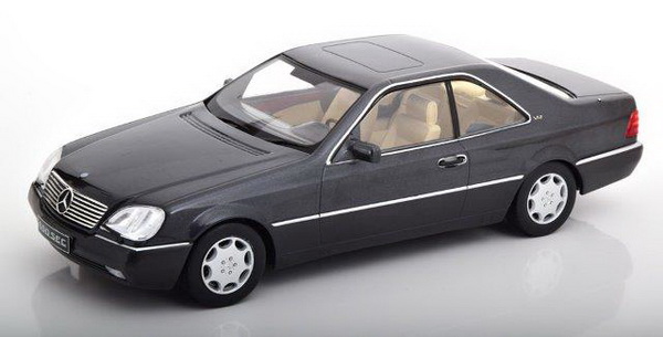 Модель 1:18 Mercedes-Benz 600 SEC (C140) - anthracit met