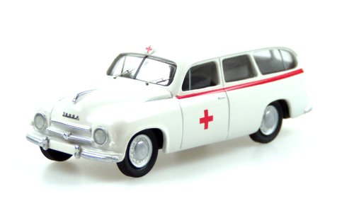skoda 1201 ambulance - white C43-01 Модель 1:43