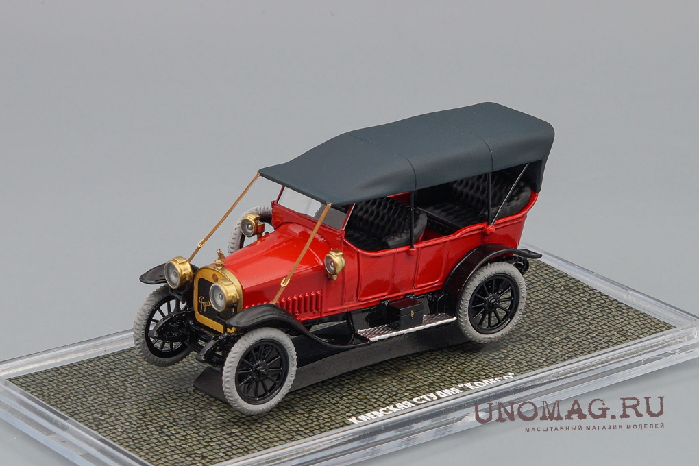 РУССО-БАЛТ тип К 12-20 viii серии 1912-13 г. (закрытый), красный K008 Модель 1:43