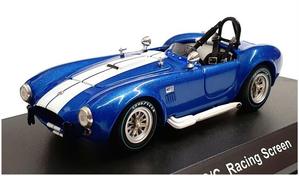 Shelby Cobra 427/SC Spider Racing Screen - 1965 - Blue Met/White 03019MBL Модель 1:43