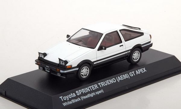 Модель 1:43 Toyota Sprinter Trueno (AE86) GT Apex - white/black