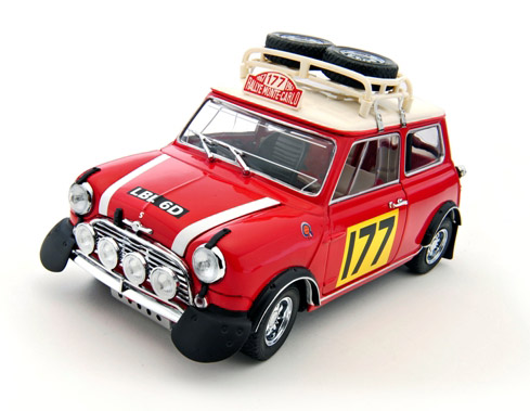 Модель 1:18 Morris Mini Cooper №117 Rallye Monte-Carlo - red